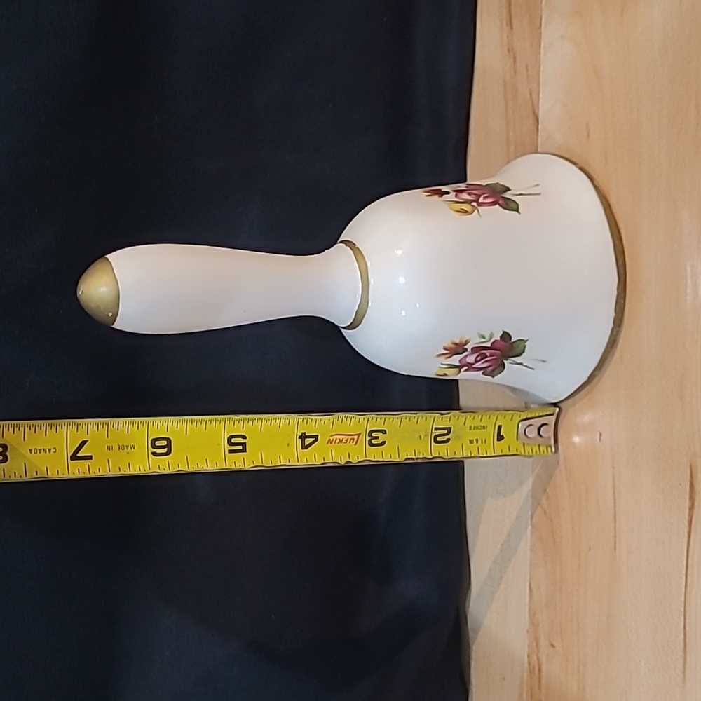 2/$20 Floral Ceramic Bell with Gold Accents - Picture 2 of 4